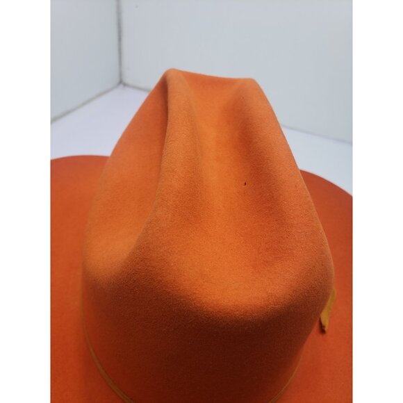 Resistol Self Conforming Hand Creased Las Vegas 6 3/4 Orange Western Style 68L - Picture 5 of 12